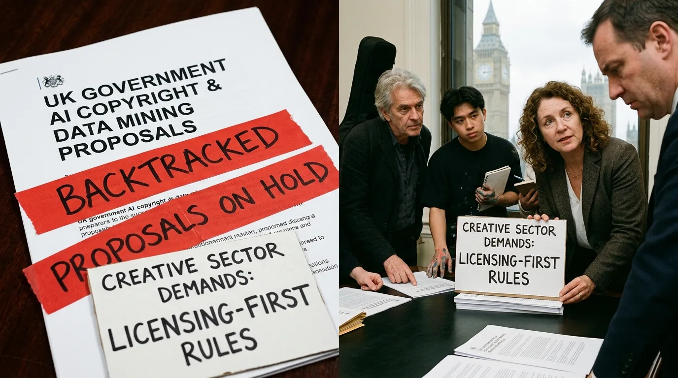 UK Government Backtracks on AI Copyright Plans as Creative Sector Pushes for Licensing-First Rules