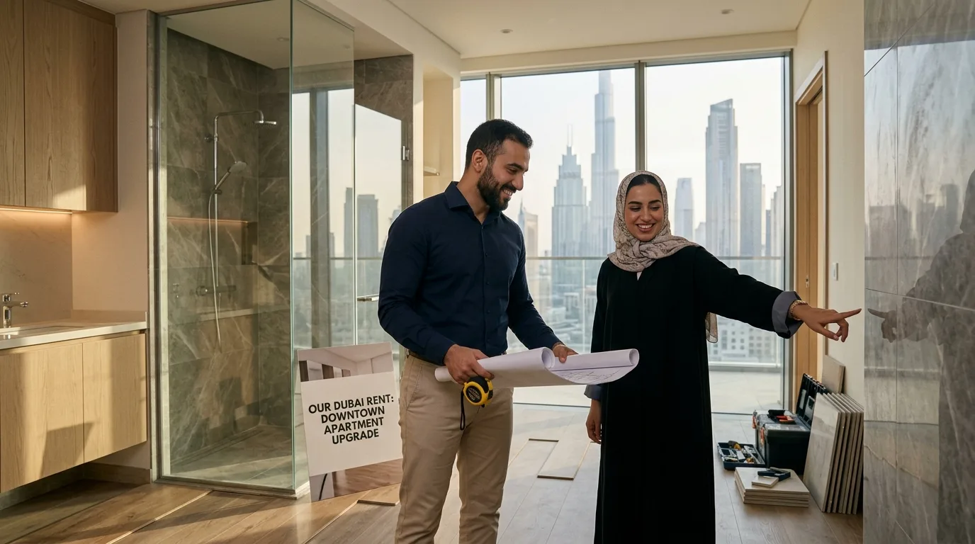 Dubai Couple Invests Dh60,000 to Upgrade Three-Bed Downtown Apartment with Five Bathrooms — "My Dubai Rent" Series