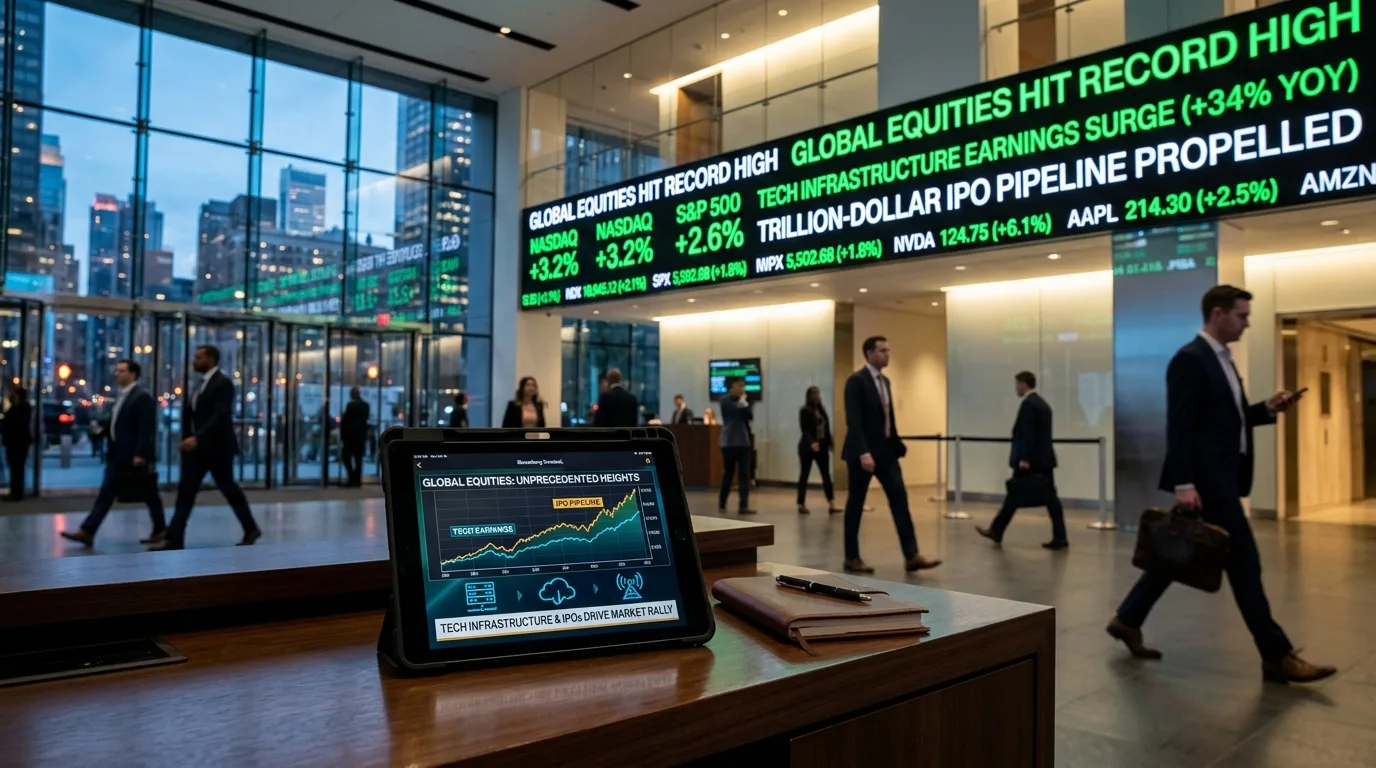 Surging Tech Infrastructure Earnings and Trillion-Dollar IPO Pipeline Propel Global Equities to Unprecedented Heights