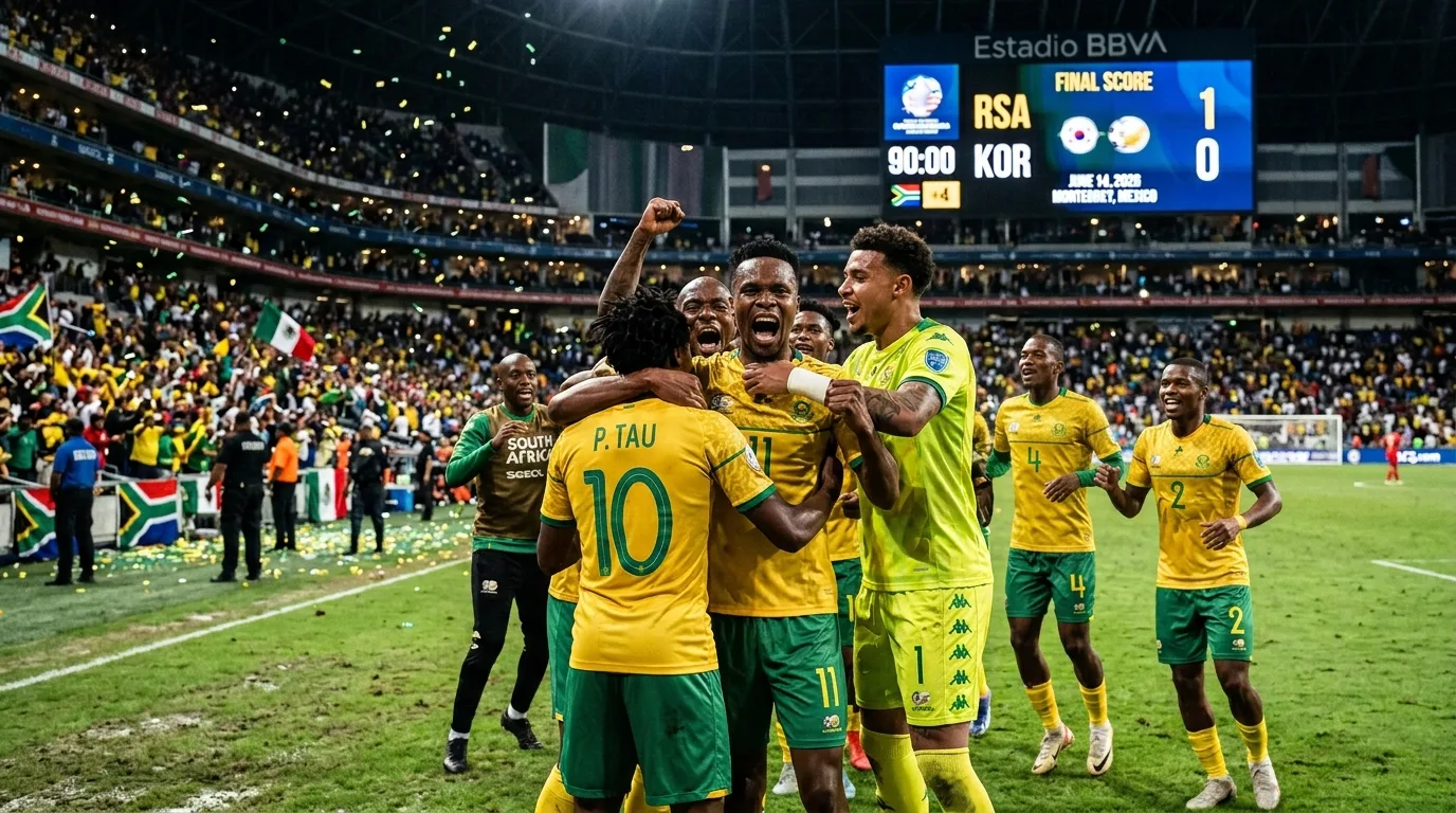 The Miracle in Monterrey: Bafana Bafana Edge South Korea 1-0 to Secure First-Ever World Cup Knockout Berth