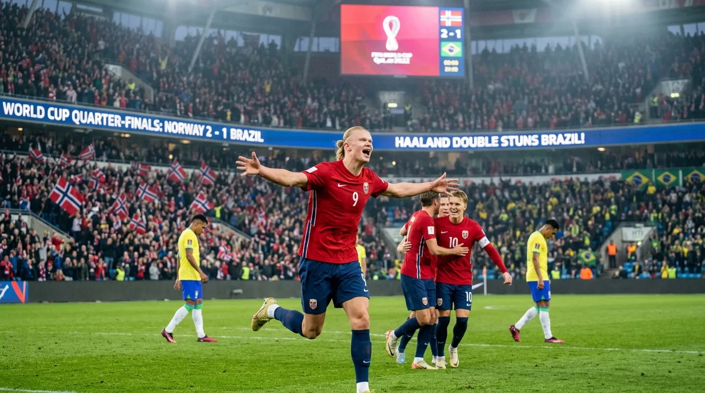 Haaland Double Stuns Brazil: Norway Advances to Historic World Cup Quarter-Finals