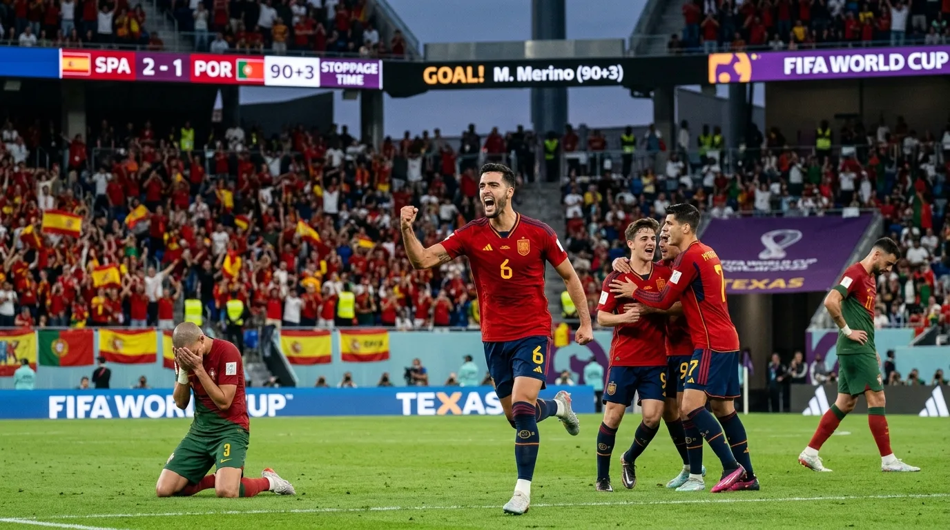 Heartbreak in Texas: Merino's Stoppage-Time Winner Lifts Spain Over Portugal Into World Cup Quarter-Finals