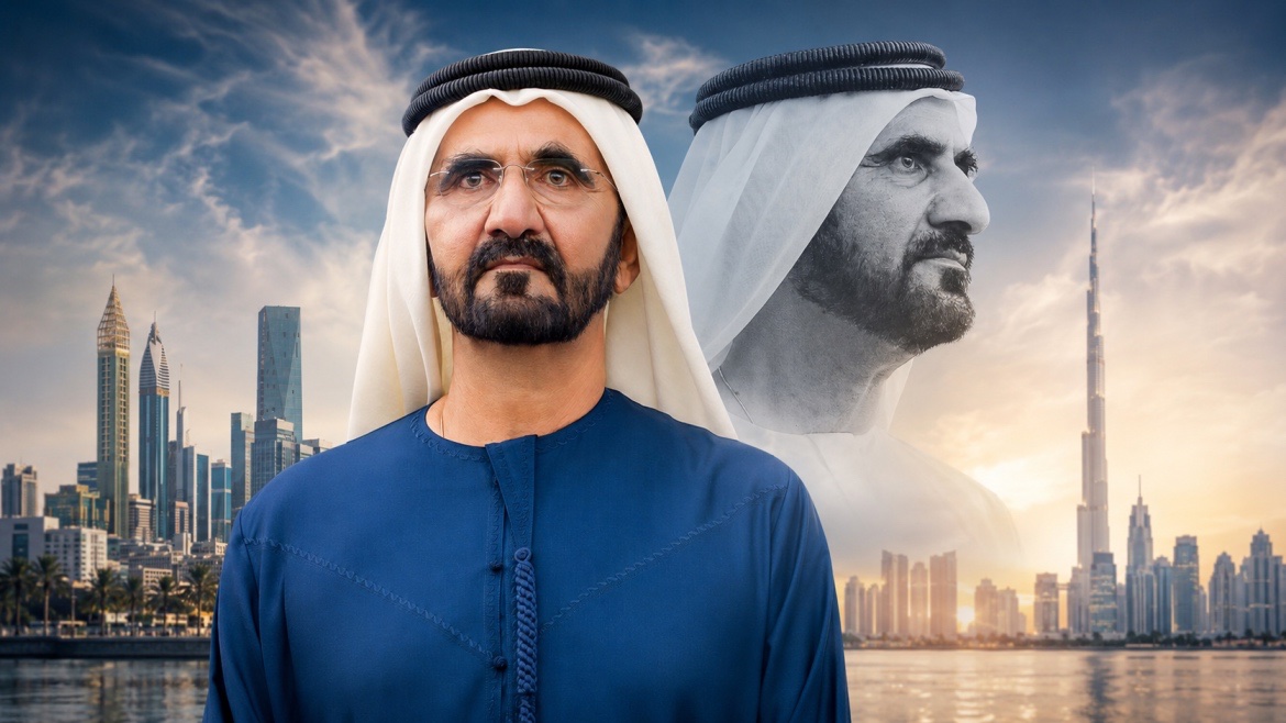 tribute to Sheikh Mohammed bin Rashid Al Maktoum marking his 77th birthday