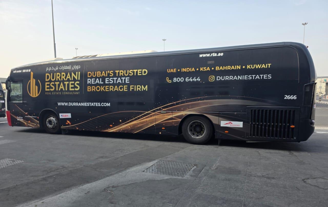 Durrani Estate Wrapped Bus