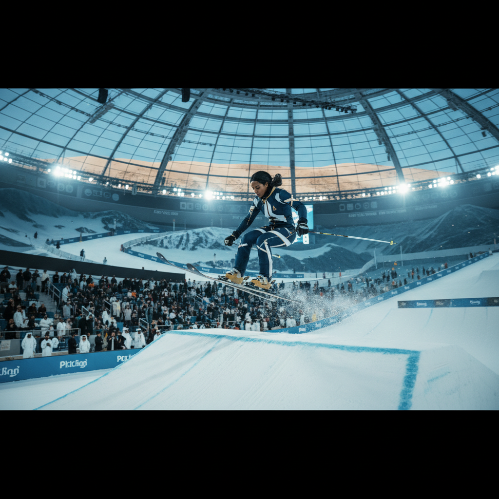 From Sand to Snow: Athena Makonnen Carves Competitive Skiing Career from Dubai