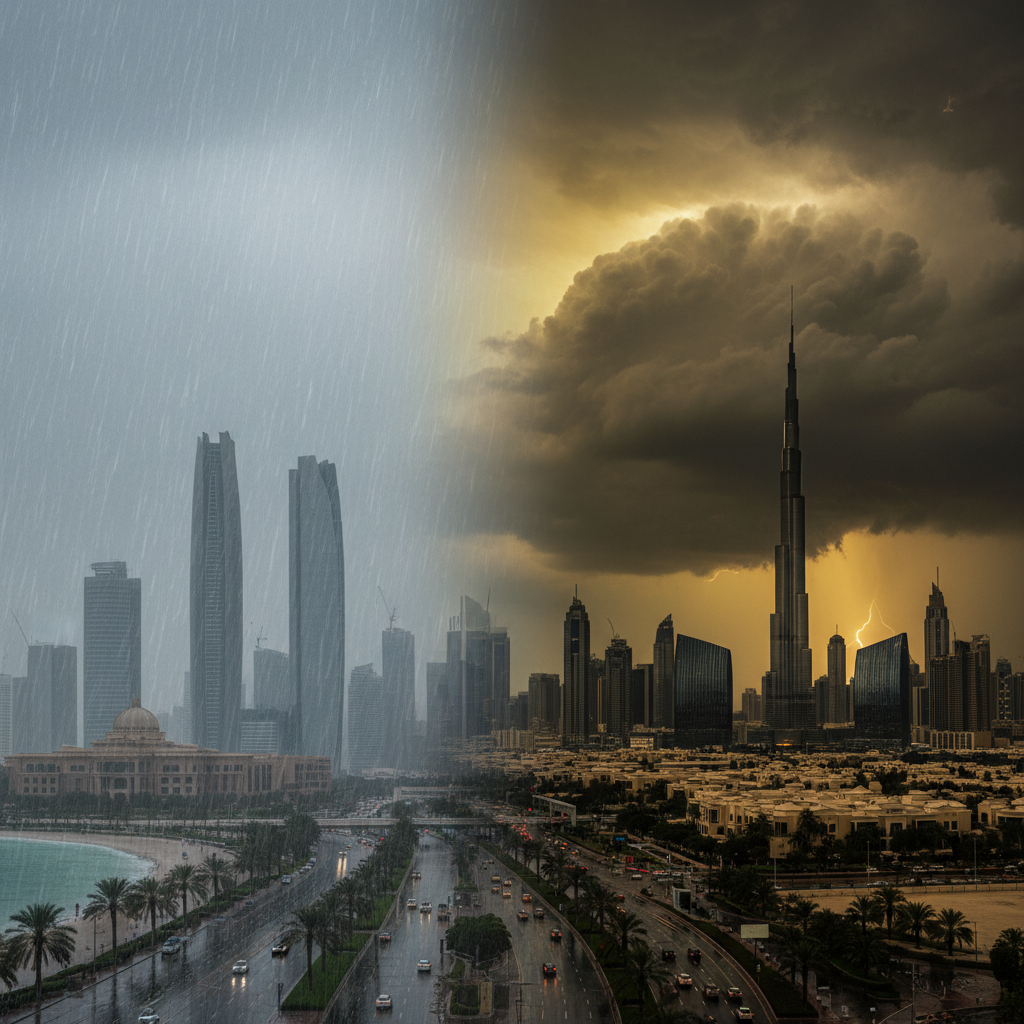 Rain hits Abu Dhabi as clouds intensify in Dubai; yellow alert issued - Khaleej Times