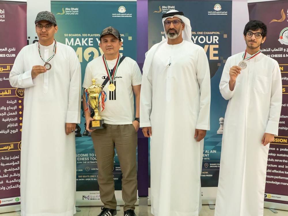 Al Ain Blitz Chess Championship draws to successful close with 119 participants