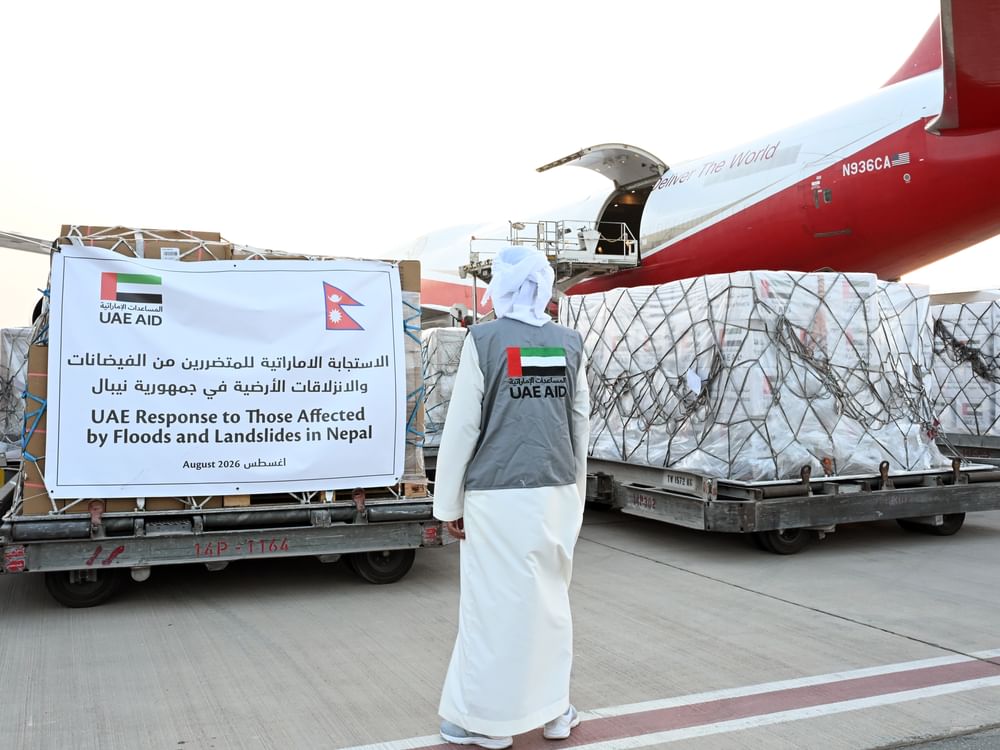 UAE sends second aircraft of urgent relief for flood, landslide victims in Nepal
