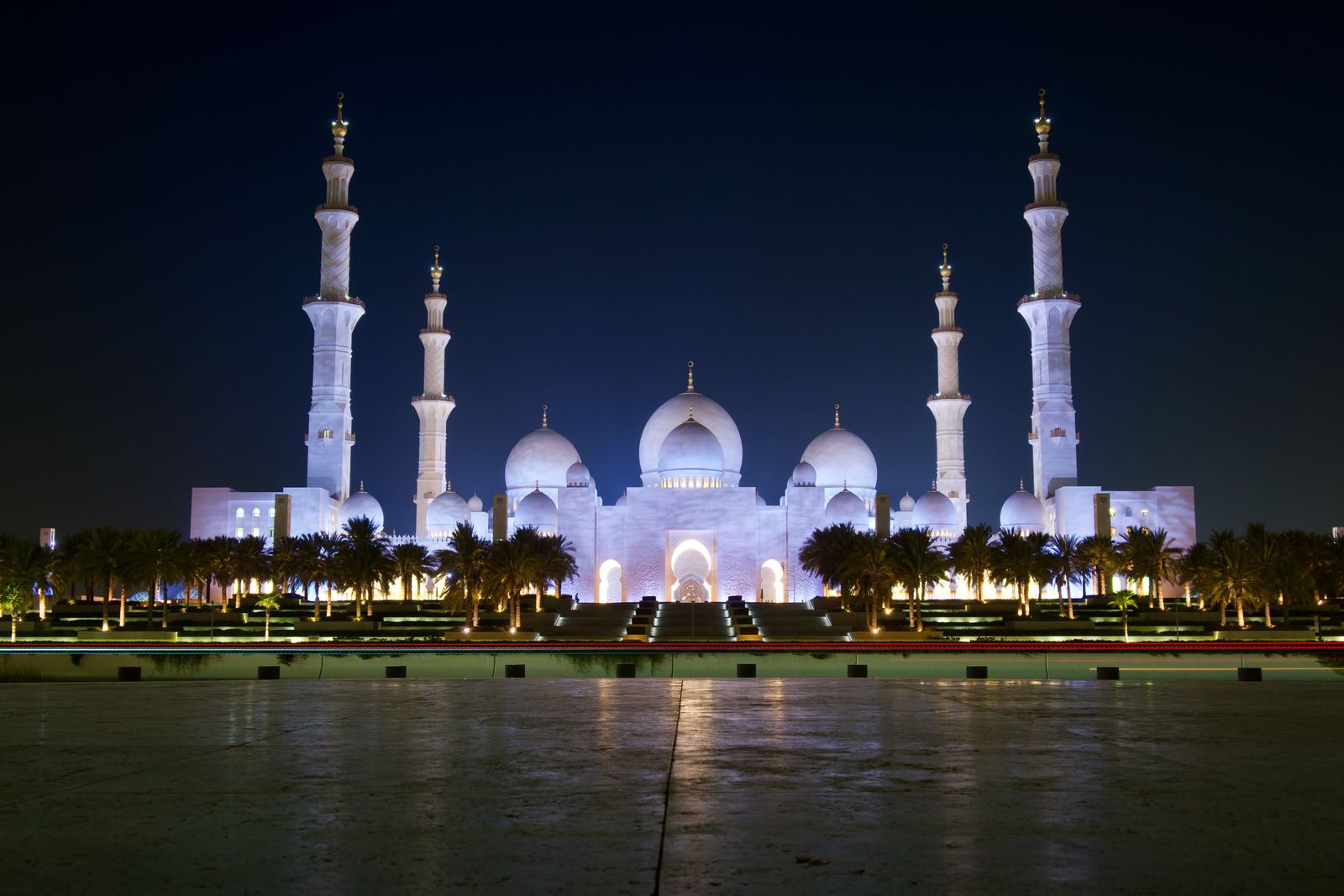 Sheikh Mansour bin Zayed Al Nahyan stands formally in a dark suit against a soft-focus architectural background.